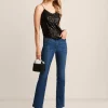 Sale Anne Klein Linear Sequin Mesh V Neck Cami