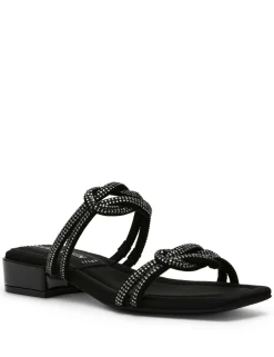 Fashion Anne Klein Liza Sandal Black Crystal