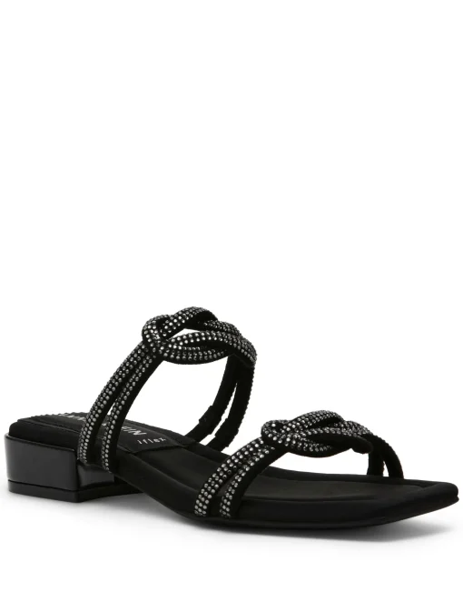 Fashion Anne Klein Liza Sandal Black Crystal