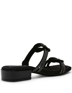 Fashion Anne Klein Liza Sandal Black Crystal