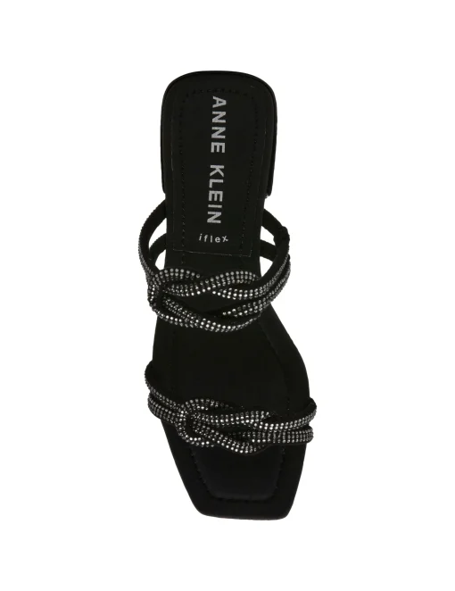 Fashion Anne Klein Liza Sandal Black Crystal