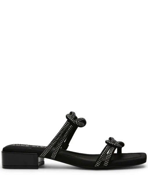 Fashion Anne Klein Liza Sandal Black Crystal