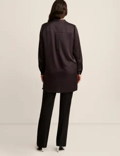 Sale Anne Klein Long Sleeve Popover Tunic Blouse Anne Black Multi