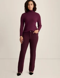 Discount Anne Klein Long Sleeve Turtleneck Deep Plum