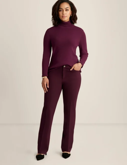 Discount Anne Klein Long Sleeve Turtleneck Deep Plum