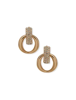 Fashion Anne Klein 22M Crystal Hoop Earrings