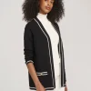 Discount Anne Klein Malibu Cardigan With Tipping Anne Black/ Anne White