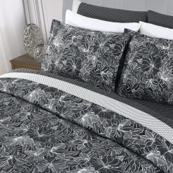 New Anne Klein Marlo Comforter Set Black/White