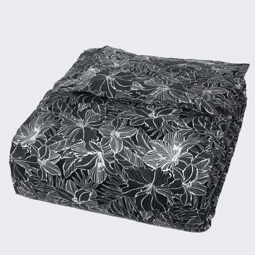 New Anne Klein Marlo Comforter Set Black/White
