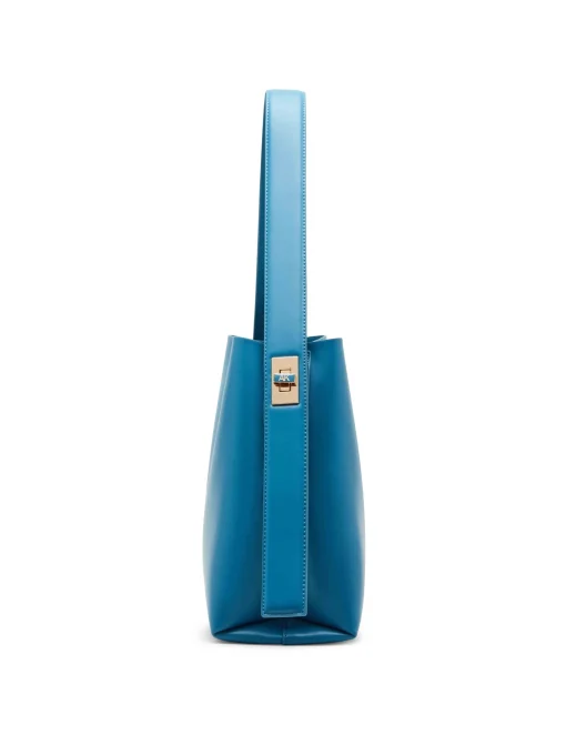 Cheap Anne Klein Medium Bucket Hobo With Ak Enamel Turn Lock