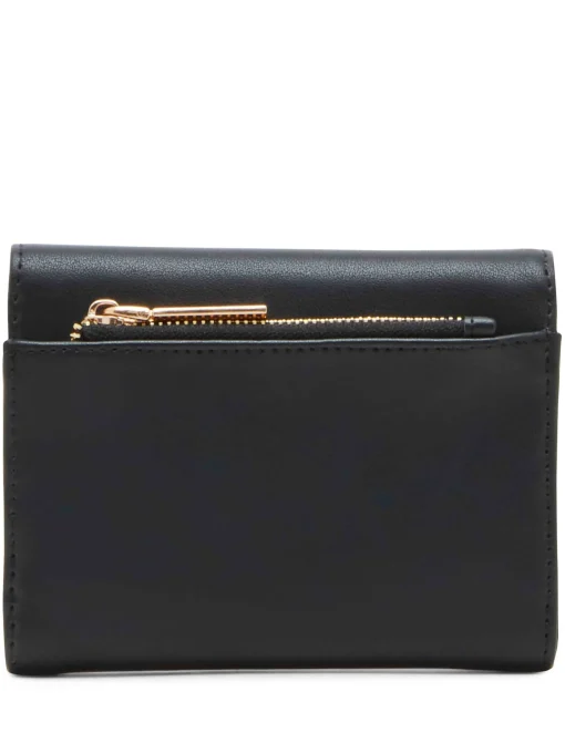 New Anne Klein Medium Flap Wallet With Enamel Turn Lock