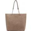 Best Anne Klein Medium Ruched Tote With Chain Straps
