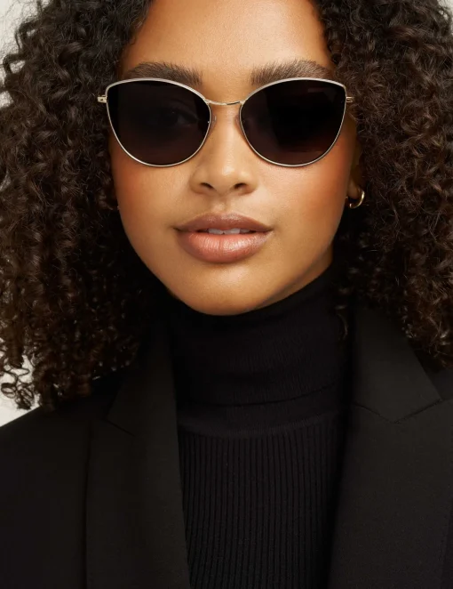 Clearance Anne Klein Metal Cat-eye Sunglasses