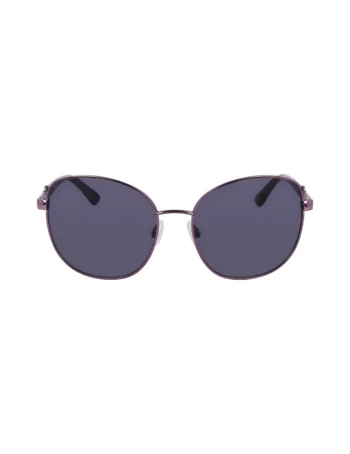Best Anne Klein Metal Round Leo Sunglasses Plum