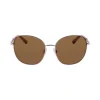 Clearance Anne Klein Metal Round Leo Sunglasses Rose Gold