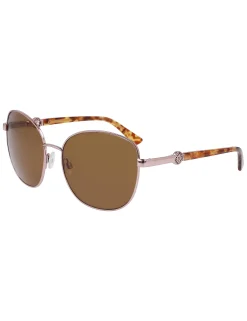 Clearance Anne Klein Metal Round Leo Sunglasses Rose Gold