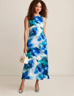 Fashion Anne Klein Midi Slip Dress Anne White Multi