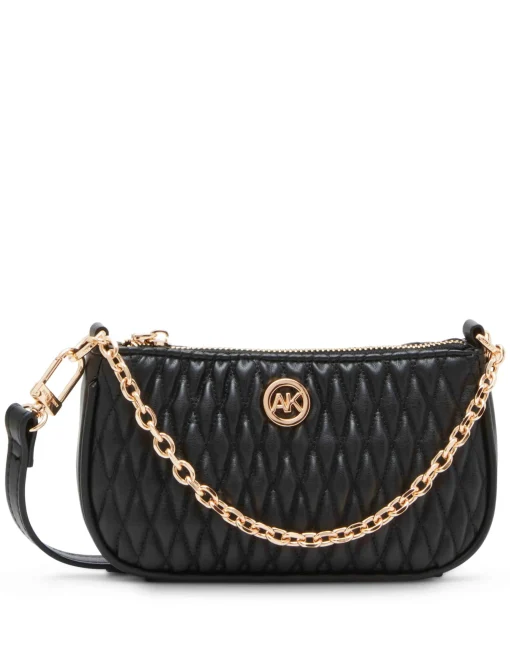 Fashion Anne Klein Mini Ruched Crossbody With Chain Swag