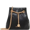 Fashion Anne Klein Mini Stitched Quilted Bucket Black