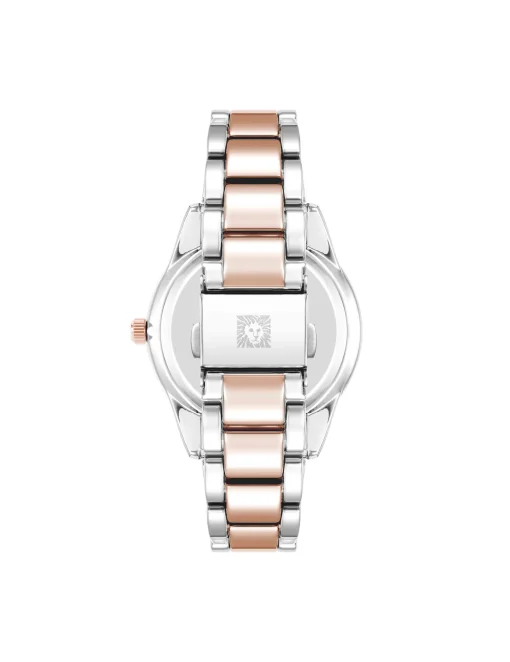Cheap Anne Klein Minimalist Contemporary Boyfriend Watch Brown/Silver-Tone/Rose Gold-Tone