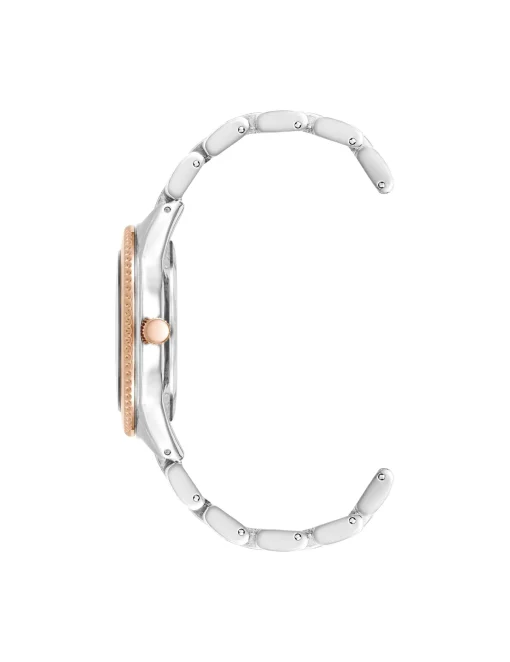Cheap Anne Klein Minimalist Contemporary Boyfriend Watch Brown/Silver-Tone/Rose Gold-Tone