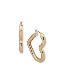 Cheap Anne Klein 37MM Heart Motif Hoop