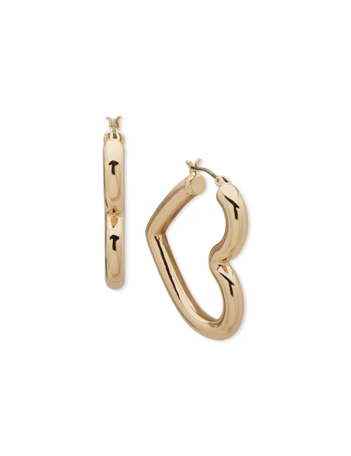 Cheap Anne Klein 37MM Heart Motif Hoop