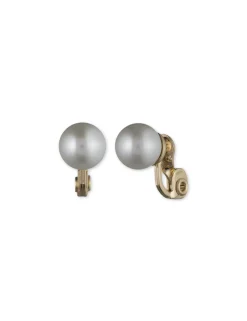 Best Anne Klein 10MM Pearl Stud Clip On Earrings