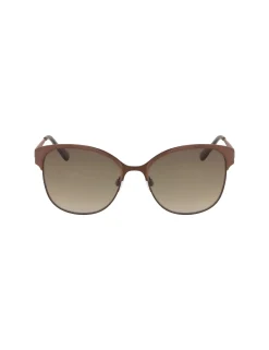 Outlet Anne Klein Mocha Two-Tone Metal Square Sunglasses