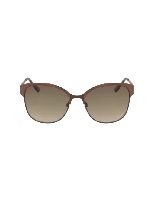 Outlet Anne Klein Mocha Two-Tone Metal Square Sunglasses