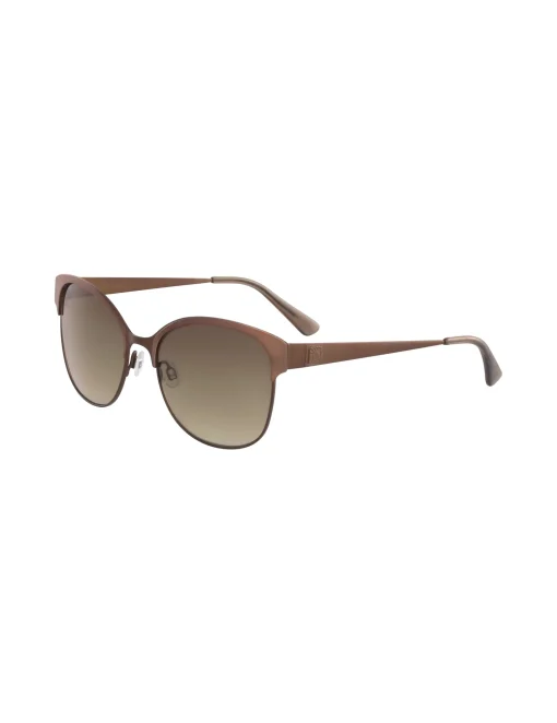 Outlet Anne Klein Mocha Two-Tone Metal Square Sunglasses