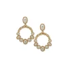 Hot Anne Klein Mother Of Pearl Post Orbital Earrings