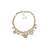 New Anne Klein Motif Charm Frontal Necklace
