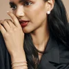 Cheap Anne Klein Multi-Row Crystal Coil Bracelet