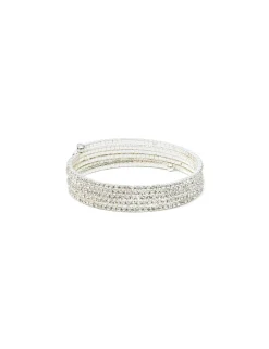 Cheap Anne Klein Multi-Row Crystal Coil Bracelet