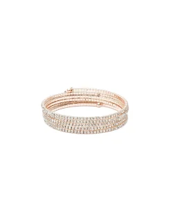 Cheap Anne Klein Multi-Row Crystal Coil Bracelet