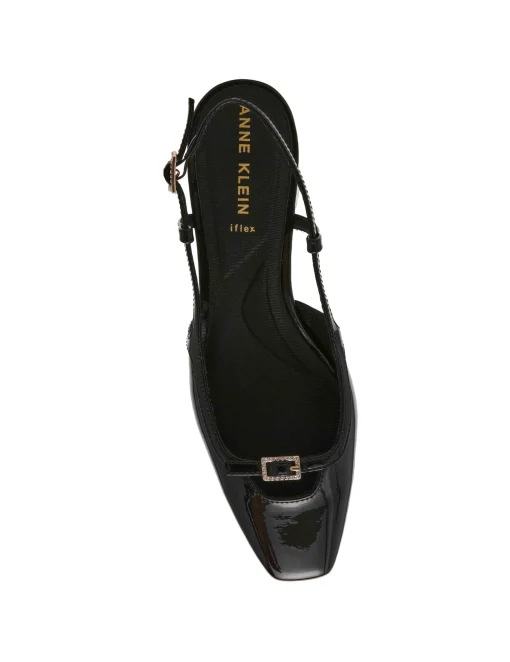 Best Anne Klein Natalie Sling Back Black Patent