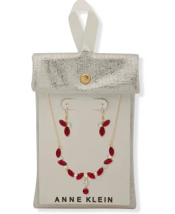 Store Anne Klein Navette Stone Necklace/Earring Set
