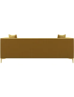 Outlet Anne Klein Nizzoli Yellow Mustard 91" Velvet Sofa