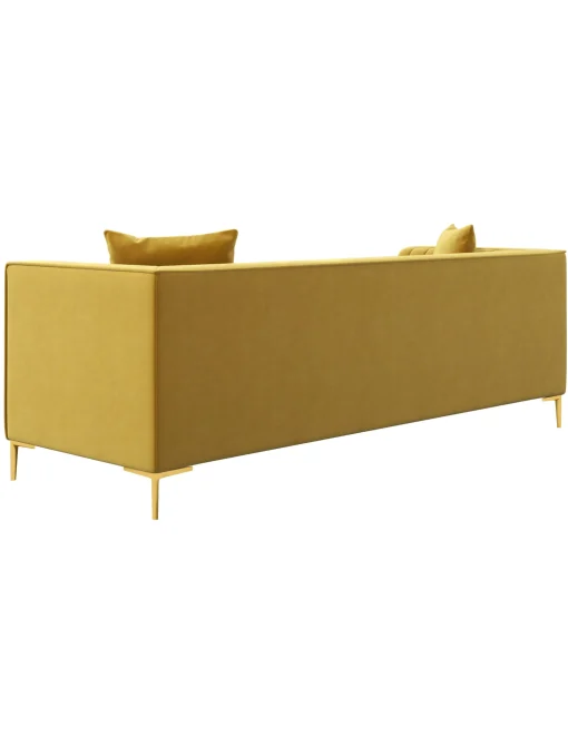 Outlet Anne Klein Nizzoli Yellow Mustard 91" Velvet Sofa
