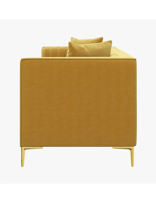 Outlet Anne Klein Nizzoli Yellow Mustard 91" Velvet Sofa