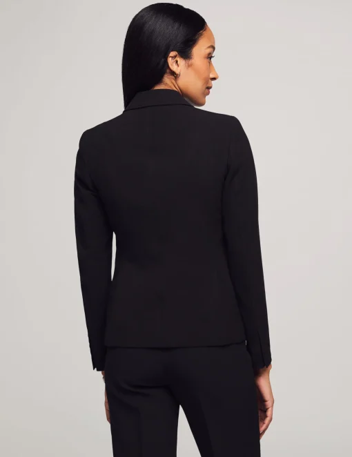Fashion Anne Klein Notch Collar 2 Button Jacket Anne Black