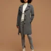 Discount Anne Klein Notch Collar Wool Coat