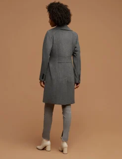 Discount Anne Klein Notch Collar Wool Coat