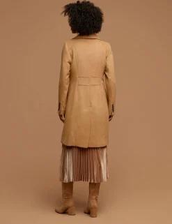 Discount Anne Klein Notch Collar Wool Coat