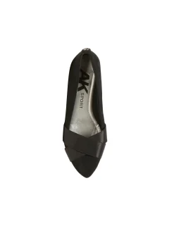 New Anne Klein Oalise Flat Black Fabric