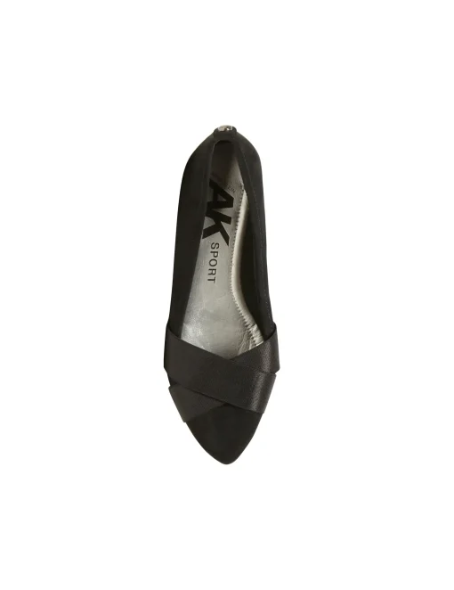 New Anne Klein Oalise Flat Black Fabric