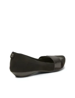 New Anne Klein Oalise Flat Black Fabric