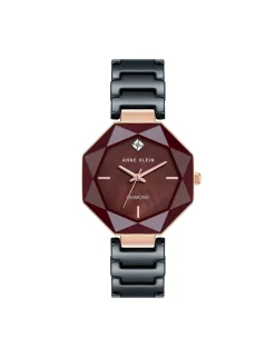 Hot Anne Klein Octagonal Ceramic Diamond Dial Bracelet Watch