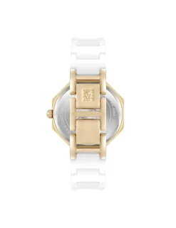 Hot Anne Klein Octagonal Ceramic Diamond Dial Bracelet Watch